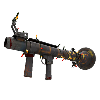 Unusual Festivized Kiln and Conquer Rocket Launcher (Battle Scarred)
