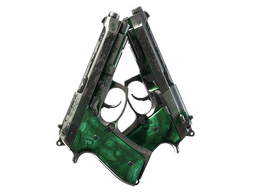 Dual Berettas | Polished Malachite (Battle-Scarred)