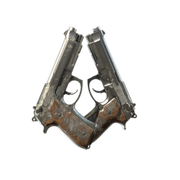 Dual Berettas | Silver Pour (Battle-Scarred)
