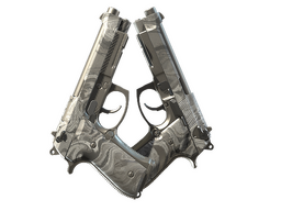 Dual Berettas | Silver Pour (Minimal Wear)