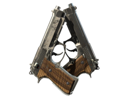 Dual Berettas | Black Limba (Battle-Scarred)