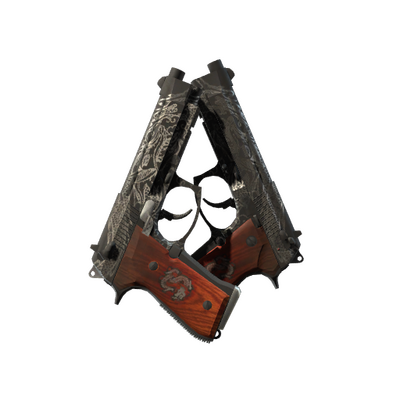 StatTrak™ Dual Berettas | Dualing Dragons (Battle-Scarred) thumbnail