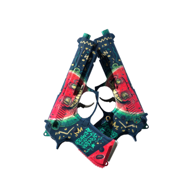 StatTrak™ Dual Berettas | Melondrama (Well-Worn) thumbnail