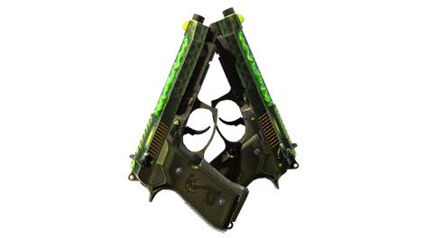 Dual Berettas | Cobra Strike (Well-Worn)