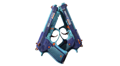 Dual Berettas | Hydro Strike (Battle-Scarred)