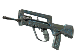 FAMAS | Cyanospatter (Battle-Scarred)