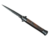 ★ Stiletto Knife | Damascus Steel (Battle-Scarred)
