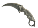 StatTrak™ Karambit | Black Laminate (Battle-Scarred)