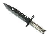 ★ Штык-нож M9 | Черный глянец (Поношенное)