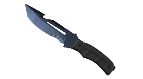 ★ StatTrak™ Survival Knife | Blue Steel (Battle-Scarred)