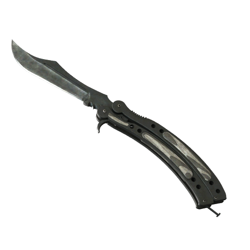 ★ Butterfly Knife | Black Laminate (Battle-Scarred)