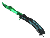 ★ StatTrak™ Нож-бабочка | Гамма-волны (Прямо с завода) Изумруд