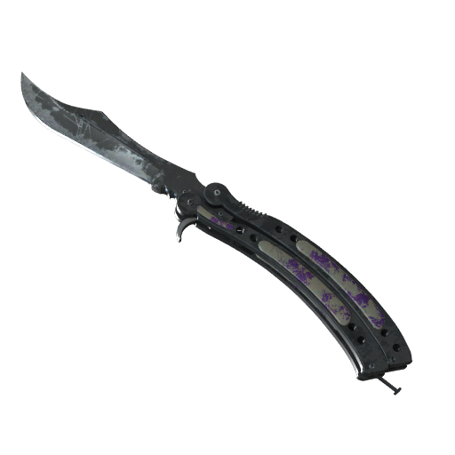 ★ StatTrak™ Butterfly Knife | Ultraviolet (Battle-Scarred)