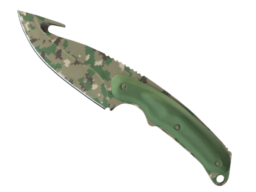 Faca Gut Hook (★) | Camuflagem Digital — Floresta (Pouco Usada)