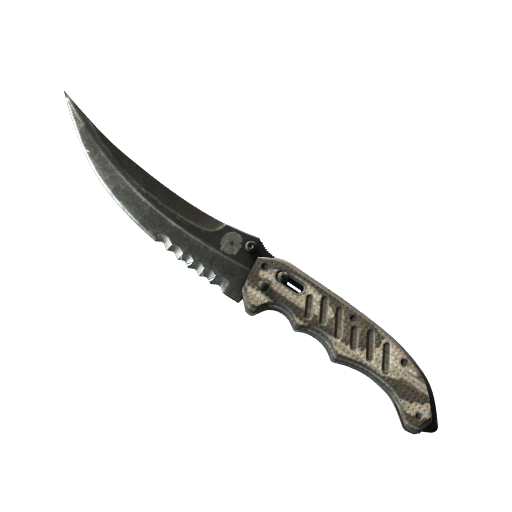 ★ Flip Knife | Black Laminate (Well-Worn), CS2 item