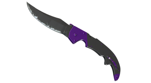 ★ StatTrak™ Falchion Knife | Ultraviolet (Well-Worn)