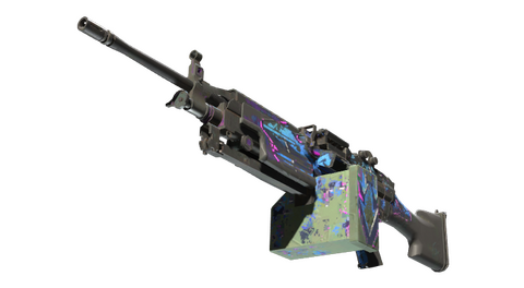 StatTrak™ M249 | Downtown (Battle-Scarred)