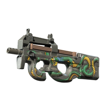 StatTrak™ P90 | Emerald Dragon (Well-Worn)