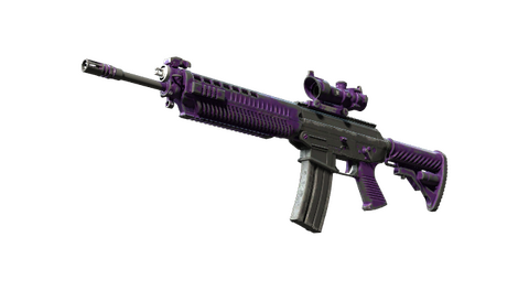 StatTrak™ SG 553 | Ultraviolet (Battle-Scarred)