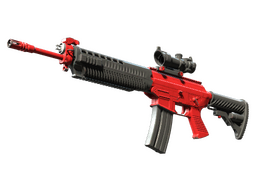 SG 553 | Candy Apple (Well-Worn)