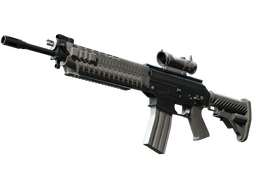 SG 553 | Damascus Steel (Battle-Scarred)