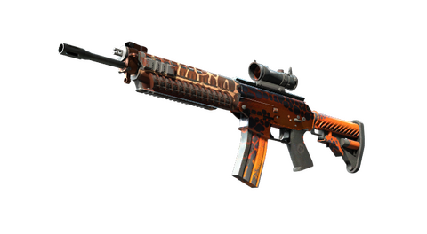 StatTrak™ SG 553 | Tiger Moth (Well-Worn)