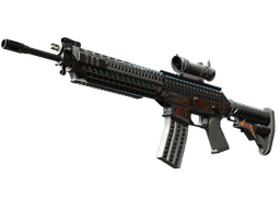 SG 553 | Heavy Metal (Battle-Scarred)