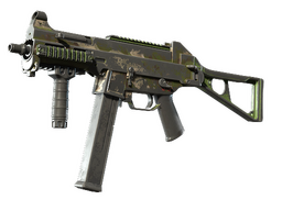 UMP-45 | Green Swirl (Battle-Scarred)