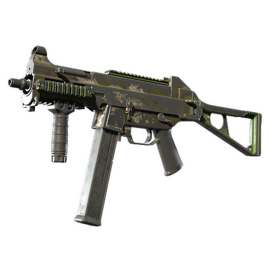 Миниатюра UMP-45 | Green Swirl (Battle-Scarred)