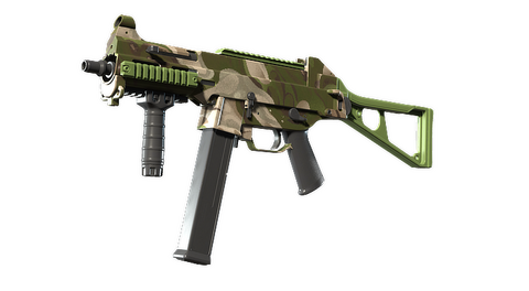 UMP-45 | Green Swirl (Minimal Wear)