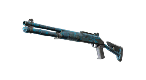 Souvenir XM1014 | VariCamo Blue (Well-Worn)