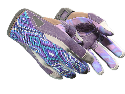 Sport Gloves Violet Beadwork