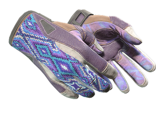 Sport Gloves Violet Beadwork
