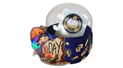 10 Year Birthday Sticker Capsule