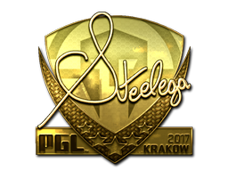 Sticker | steel (Gold) | Krakow 2017