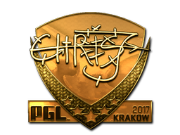 Sticker | chrisJ (Gold) | Krakow 2017