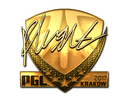 Sticker | flusha (Gold) | Krakow 2017