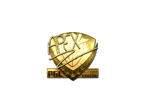 Наклейка | apEX (золотая) | Краков-2017