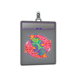 Sticker Slab | Twin Koi (Holo)