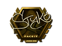 Sticker | STYKO (Gold) | London 2018