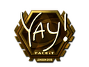 Sticker | yay (Gold) | London 2018