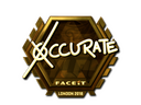 Sticker | xccurate (Gold) | London 2018