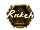 Sticker | Rickeh (Gold) | London 2018