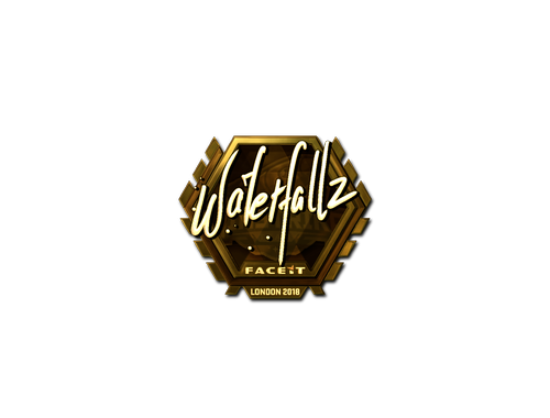 Sticker | waterfaLLZ (Gold) | London 2018