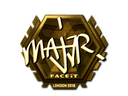 Sticker | MAJ3R (Gold) | London 2018