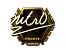 Sticker | nitr0 (Gold) | London 2018