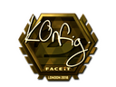 Sticker | k0nfig (Gold) | London 2018
