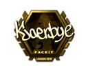 Sticker | Kjaerbye (Gold) | London 2018