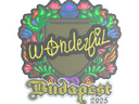 Sticker | w0nderful (Embroidered) | Budapest 2025