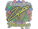 Sticker | ZywOo (Embroidered, Champion) | Budapest 2025